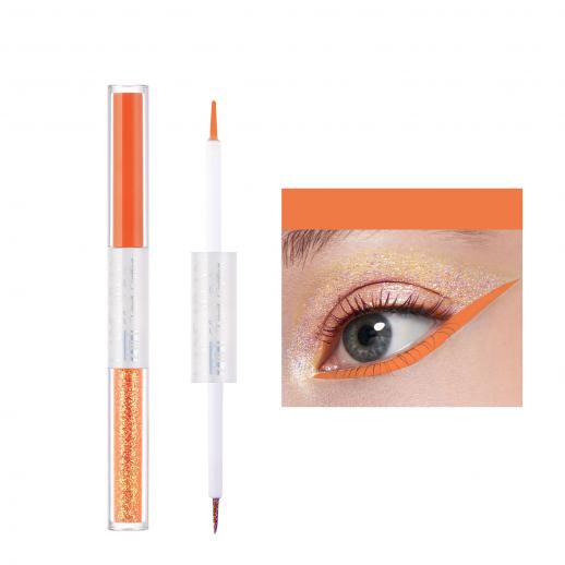 Liquid Eyeliner, Double Ended Matte and Glitter, #5 Orange