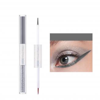 Eyeliner liquide, double embout mat et pailleté, #6 gris Eyeliner liquide, double embout mat et pailleté, #6 gris