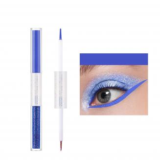Eyeliner liquide, double embout mat et pailleté, #10 bleu ciel Eyeliner liquide, double embout mat et pailleté, #10 bleu ciel