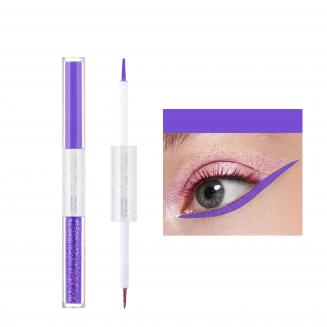 Eyeliner liquide, double embout mat et pailleté, violet n° 11 Eyeliner liquide, double embout mat et pailleté, violet n° 11