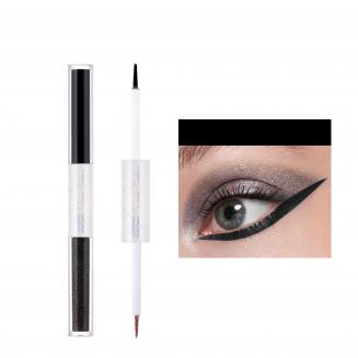 Flüssiger Eyeliner, Double Ended Matt und Glitter, #12 Schwarz