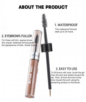 Eyebrow Gel with Brush, #5 deep brown