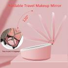 Portable LED Makeup Mirror 1X/10X with Organizer, 3 Light Mode