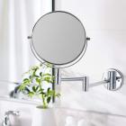 1X/10X Wall Mounted Makeup Mirror, 8" Double Sided Vanity Mirror for Bathroom, 360 Rotating Extendable, Smart Touch, USB Rechargeable