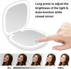 1X/5X Grossissant LED Miroir de Poche, Double Face, Portable pour le Voyage