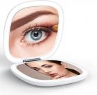1X/5X Grossissant LED Miroir de Poche, Double Face, Portable pour le Voyage