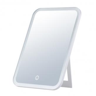 Desktop LED Makeup Mirror, Touch Control, 3 Mode Lighting, Adjustable, Portable, Rechargeable