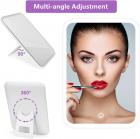 Desktop LED Makeup Mirror, Touch Control, 3 Mode Lighting, Adjustable, Portable, Rechargeable