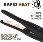 Cordless Hair Straightener Mini Portable, 0.3inch Gold Titanium Flat Iron for Short Thin Hair,160°C-200°C 3 Levels, USB Rechargeable