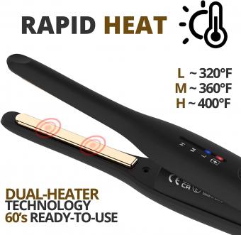 Cordless Hair Straightener Mini Portable, 0.3inch Gold Titanium Flat Iron for Short Thin Hair,160°C-200°C 3 Levels, USB Rechargeable Cordless Hair Straightener Mini Portable, 0.3inch Gold Titanium Flat Iron for Short Thin Hair,160°C-200°C 3 Levels, USB Rechargeable