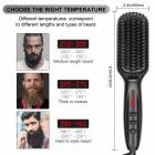 Beard Straightener Comb for Men, Electric Heated, 120°C-230°C 12 Temp Levels, Anti-Scald Ionic, Plug Charge