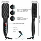 Beard Straightener Comb for Men, Electric Heated, 120°C-230°C 12 Temp Levels, Anti-Scald Ionic, Plug Charge