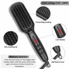 Beard Straightener Comb for Men, Electric Heated, 120°C-230°C 12 Temp Levels, Anti-Scald Ionic, Plug Charge