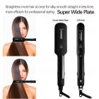 Infrared Steam Hair Straightener, 2" Tourmaline Ceramic Plate, 120℃-230℃ 10 Temps Fast Heating, Plug Charge
