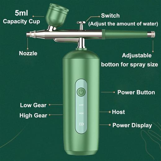 Mini Spray Paint Airbrush, Rechargeable Lightweight air Brush Gun Set  Cordless for Beginner for Manicure