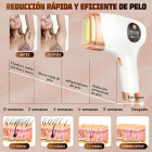 Depilación láser IPL permanente en casa, enfriamiento con hielo indoloro para todo el cuerpo, 999999 destellos, 5 niveles, certificado por la FDA, carga rápida.