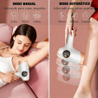 Depilación láser IPL permanente en casa, enfriamiento con hielo indoloro para todo el cuerpo, 999999 destellos, 5 niveles, certificado por la FDA, carga rápida.