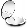 Compact LED Makeup Mirror for Travel, 1x/10x Magnification, Portable, USB Rechargeable