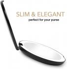 1x/10x Grossissant LED Miroir de Poche pour Voyage, Double Face, USB Rechargeable