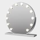 Ronde Hollywood Make-up Spiegel met 12 LED lampjes, 50cm/20" Groot, 3 Lichtstanden, Sluit aan om te gebruiken, Wit