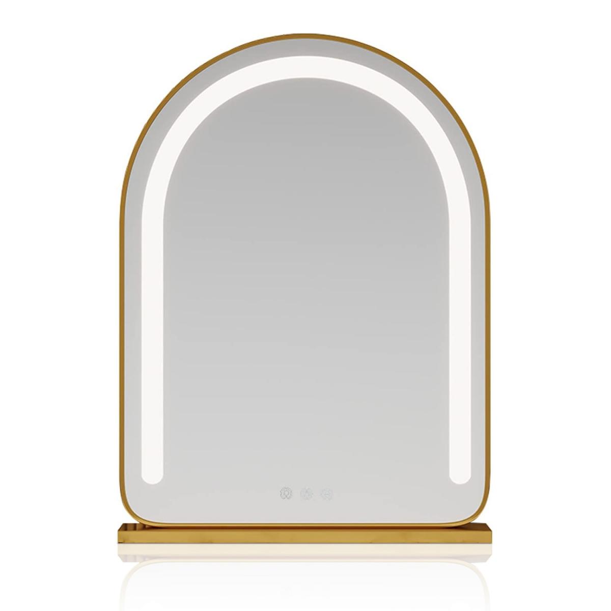 FREYARA Arched Vanity Mirror with LED Strip, 40*62cm Large, Smart Touch