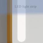 מראת איפור מקושתת עם פס לד, 40*62 ס"מ גדולה, חכם מגע, מצב 3 צבעים, בהירות מתכווננת, טעינת תקע, מעמד זהב