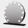 Hollywood Miroir Maquillage Rond 50cm Grand avec 12 Ampoules LED Dimmables, 3 Modes d'éclairage, Toucher Intelligent, Luminosité Réglable, EU Plug, Noir