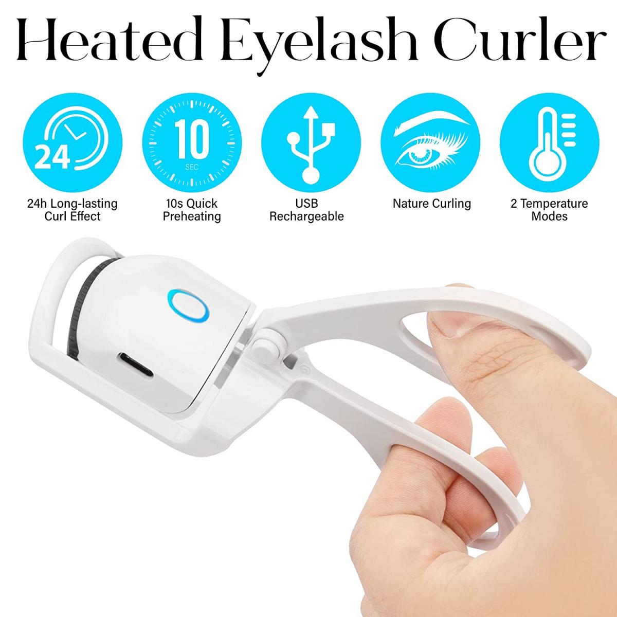 FREYARA Electric Heated Eyelash Curler Quick Heating And Long Lasting For Natural False