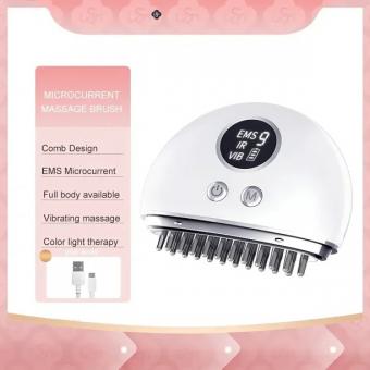 Massage Electrique avec Peigne, Microcourant EMS, 4 Lumières Mode pour la Circulation Sanguine de Soulagement Musculaire, USB Rechargeable Massage Electrique avec Peigne, Microcourant EMS, 4 Lumières Mode pour la Circulation Sanguine de Soulagement Musculaire, USB Rechargeable
