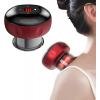 Baguan de Massage Electrique par Ventouses, Chauffé par Infrarouge avec Aspiration à 12 Niveaux, USB Rechargeable