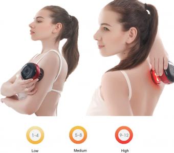 Baguan de Massage Electrique par Ventouses, Chauffé par Infrarouge avec Aspiration à 12 Niveaux, USB Rechargeable Baguan de Massage Electrique par Ventouses, Chauffé par Infrarouge avec Aspiration à 12 Niveaux, USB Rechargeable