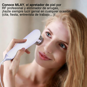 Dispositivo de belleza por radiofrecuencia de grado profesional MLAY, adecuado para levantar, reafirmar, reducir las arrugas y tensar la piel del rostro y el cuerpo. Entrega estimada en un plazo de 4 a 7 días laborables.
