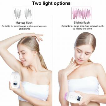 הסרת שיער בלייזר IPL 500000 הבזקים לשימוש אישי, 5 מצבים לגוף מלא ללא כאבים, טעינת תקע