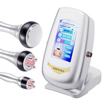 3in 1 40K RF-Cavitatieapparaat met 3 Massagekoppen – Afslank- en Lichaamscontouringapparaat voor Buikvet, Taille, Armen, Benen en Billen, met Netvoeding