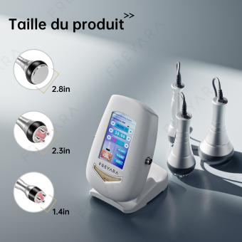 40K 3in1 RF Machine de Cavitation, Appareil Amincissant Sculptant Corps, Appareil à Cavitation avec 3 Têtes de Massage pour Graisse du Ventre, Taille, Bras, Jambe, Fesses
