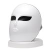 Masque de Thérapie par Lumière LED 3 Couleurs, 1200 Perles Lumineuses, Instrument de Beauté pour Thérapie Photonique, USB Rechargeable