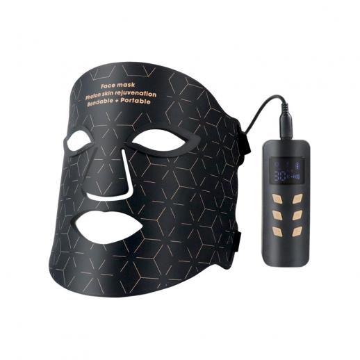 4 Color LED Light Therapy Silicone Mask, 240 Light Beads, Photon Therapy Light Beauty Instrument, USB Chargeable