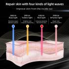 4 Color LED Light Therapy Silicone Mask, 240 Light Beads, Photon Therapy Light Beauty Instrument, USB Chargeable