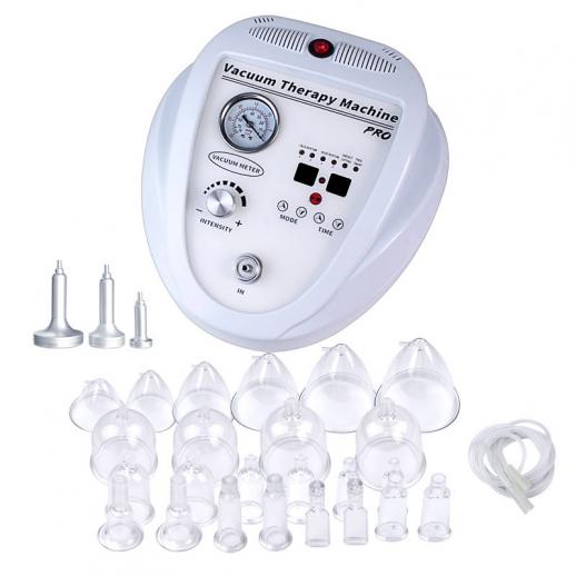 Vacuum Cupping Therapy Machine with 24 Acrylic Cups, for Breast Body Skin, Plug Charge