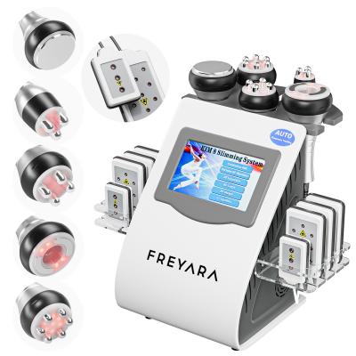 6in1 Cavitation RF Body Slimming Machine, 40K Body Massager for Salon Spa or Home Use, Multifunctional Heads and Pads, Plug Charge