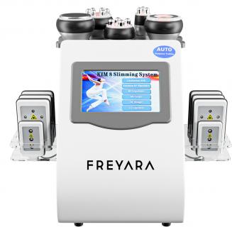 6-i-1 40K Kavitation & RF Kropsslankningsmaskine, Bodymassager til Salon, Spa eller Hjemmebrug, Multifunktionelle Behandlingshoveder og Puder, Nettilslutning (1 års garanti)