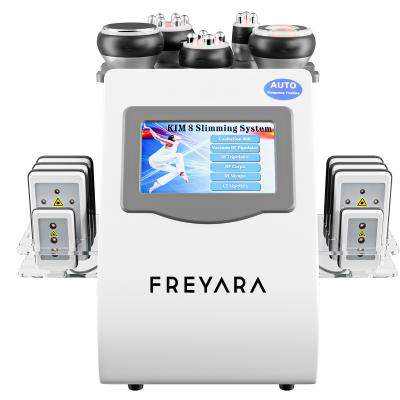 6in1 Cavitatie Apparaat, RF Lichaamsvermageringsapparaat, 40K Lichaamsmassager voor Salon Spa of Thuisgebruik, Multifunctionele Koppen en Pads, Stekker Opladen