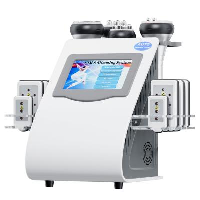 6in1 Cavitatie Apparaat, RF Lichaamsvermageringsapparaat, 40K Lichaamsmassager voor Salon Spa of Thuisgebruik, Multifunctionele Koppen en Pads, Stekker Opladen