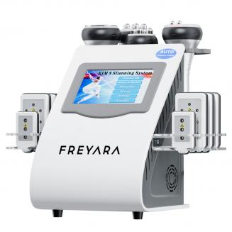 6in1 40K  Kavitations RF Körperschlankheitsgerät, Körpermassagegerät für Salon Spa oder Heimgebrauch, Multifunktionale Köpfe und Pads, Steckerladung