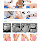 Máquina de cavitación RF 6 en 1 para adelgazamiento corporal, masajeador corporal de 40K para salón de belleza o uso doméstico, cabezales y almohadillas multifuncionales, carga por enchufe.
