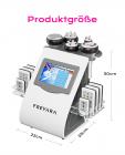 6in1 40K  Kavitations RF Körperschlankheitsgerät, Körpermassagegerät für Salon Spa oder Heimgebrauch, Multifunktionale Köpfe und Pads, Steckerladung