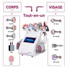 80K RF Machine de Cavitation, Tampon à Micro-courant EMS, 9 en 1 élimination des Graisses, Appareil de Massage sous Vide pour Salon SPA