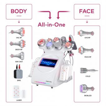 Ultrasonic Cavitation Machine 80k  9in1 Professional with Lipolaser Pads,  for Body Slimming, Vacuum Massager Device for SPA Salon