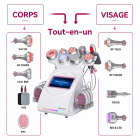 80K RF Machine de Cavitation, Tampon à Micro-courant EMS, 9 en 1 élimination des Graisses, Appareil de Massage sous Vide pour Salon SPA