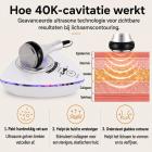 Mini 40K Ultrasoon Cavitatieapparaat en Huidverstevigende Massager – voor Vetverbranding, Lichaamscontouring, Celluliteverwijdering, Versteviging en Vormgeving